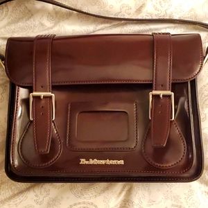 Dr. Martens Vegan Leather Ox Blood Crossbody/Satchel 7 Inch